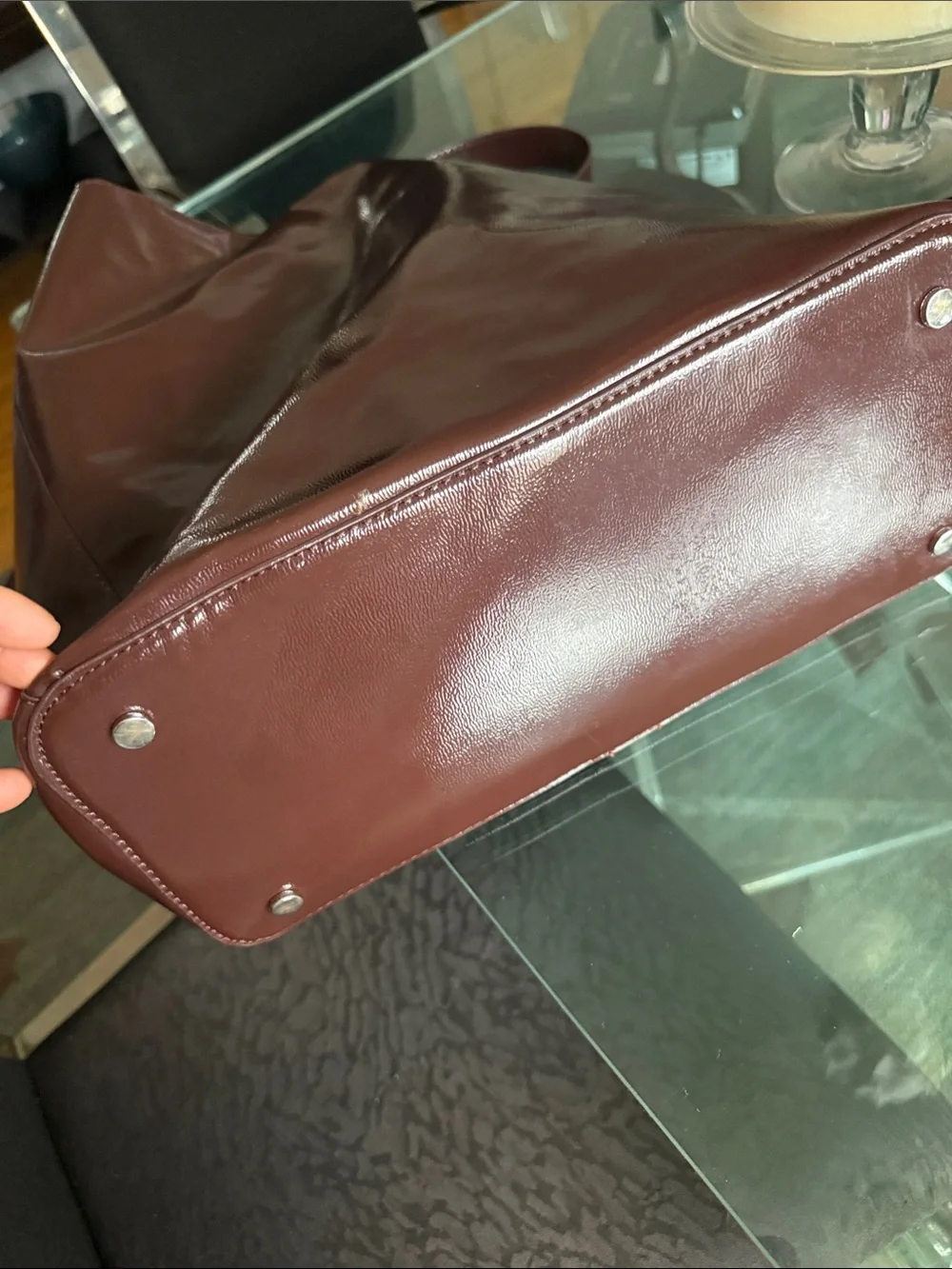 ZARA TOTE  — WINE RED